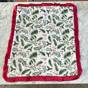 Minky Couture Winter Berry Pine Christmas Blanket Toddler Size